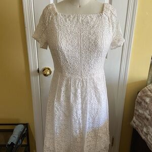 Mossimo Elegant White Lace Mini Dress